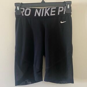 Nike Pro‎ Mesh Trim Biker Shorts, Black, S